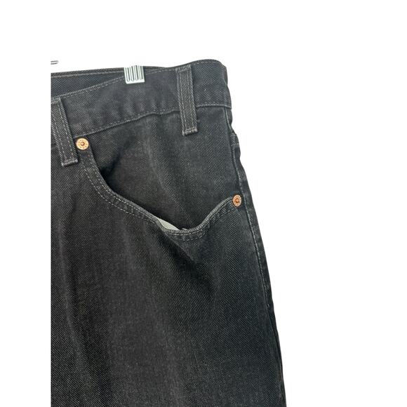 Levi's Jeans Men's Black 550 Relaxed Fit Straight Leg Cotton Rugged Size 42 x 30 - Picture 8 of 13
